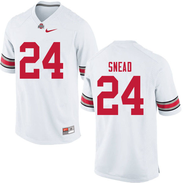 Ohio State Buckeyes #24 Brian Snead College Football Jerseys Sale-White